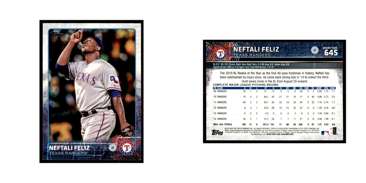 Neftali Feliz 2015 Topps #645 Baseball Cards Baseball Card NM