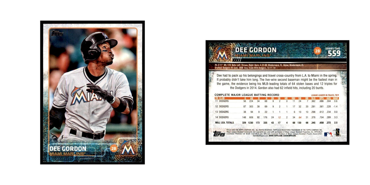 Dee Gordon 2015 Topps #559 Baseball Cards Baseball Card NM