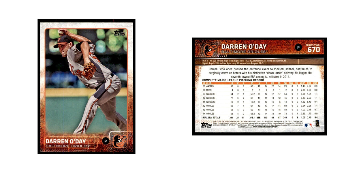 Darren O'Day 2015 Topps #670 Baseball Cards Baseball Card NM