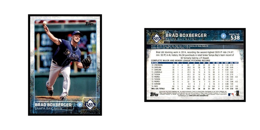 Brad Boxberger 2015 Topps #538 Baseball Cards Baseball Card NM