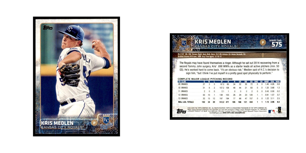 Kris Medlen 2015 Topps #575 Baseball Cards Baseball Card NM