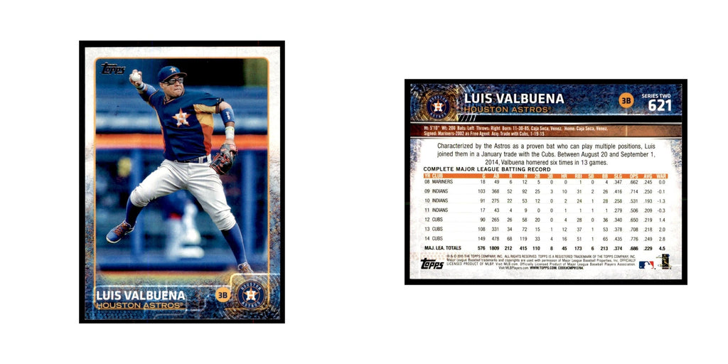 Luis Valbuena 2015 Topps #621 Baseball Cards Baseball Card NM