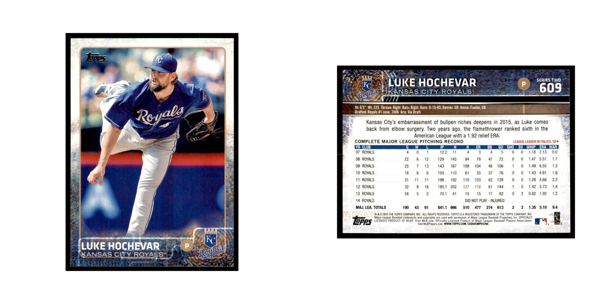 Luke Hochevar 2015 Topps #609 Baseball Cards Baseball Card NM