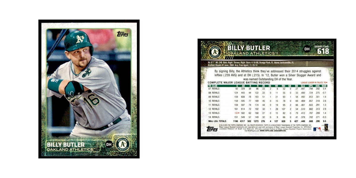 Billy Butler 2015 Topps #618 Baseball Cards Baseball Card NM