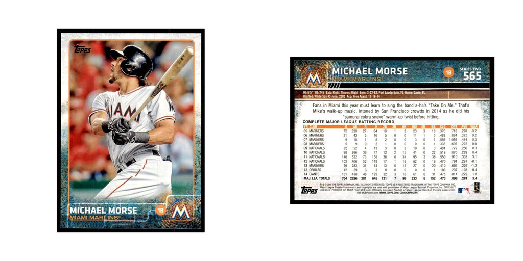 Michael Morse 2015 Topps #565 Baseball Cards Baseball Card NM