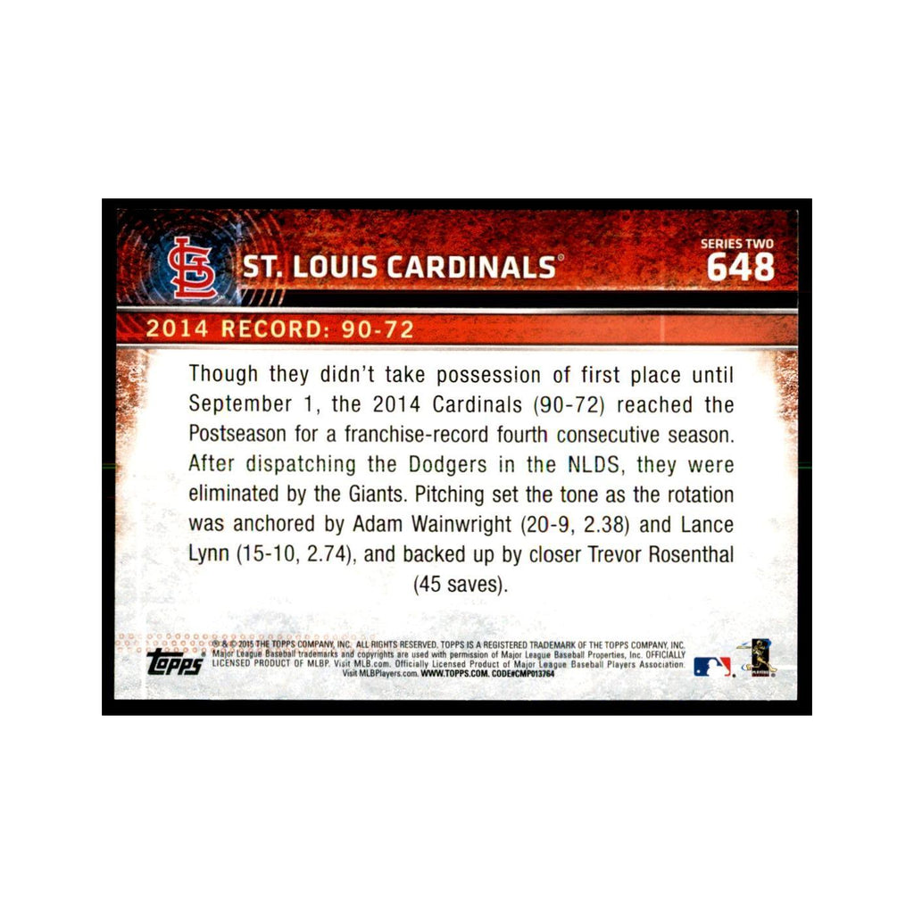 St. Louis Cardinals 2015 Topps #648 Baseball Cards Baseball Card NM