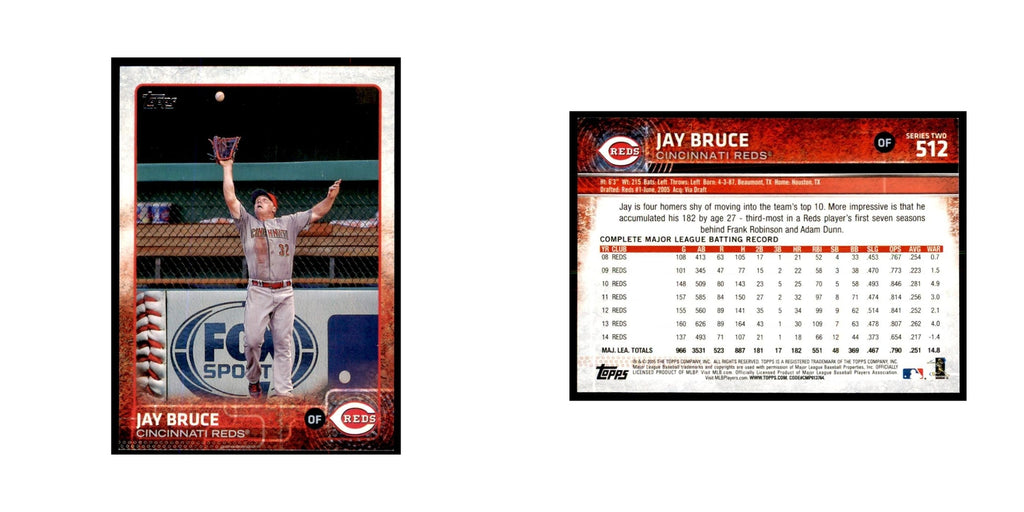 Jay Bruce 2015 Topps #512 Baseball Cards Baseball Card NM