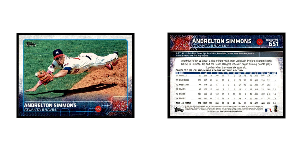 Andrelton Simmons 2015 Topps #651 Baseball Cards Baseball Card NM