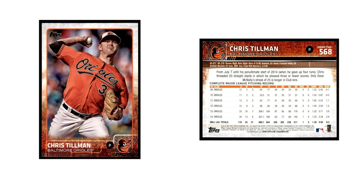Chris Tillman 2015 Topps #568 Baseball Cards Baseball Card NM
