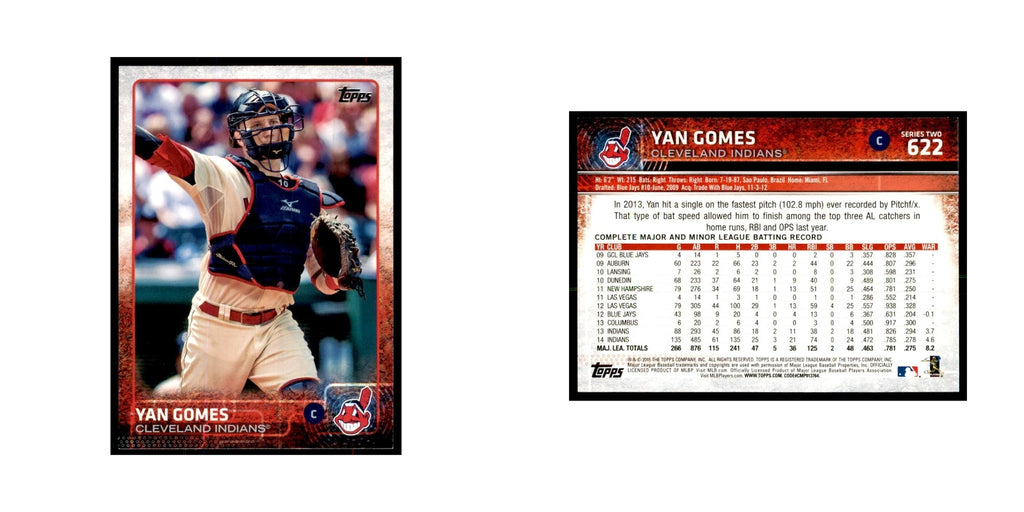 Yan Gomes 2015 Topps #622 Baseball Cards Baseball Card NM