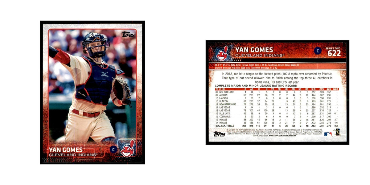 Yan Gomes 2015 Topps #622 Baseball Cards Baseball Card NM