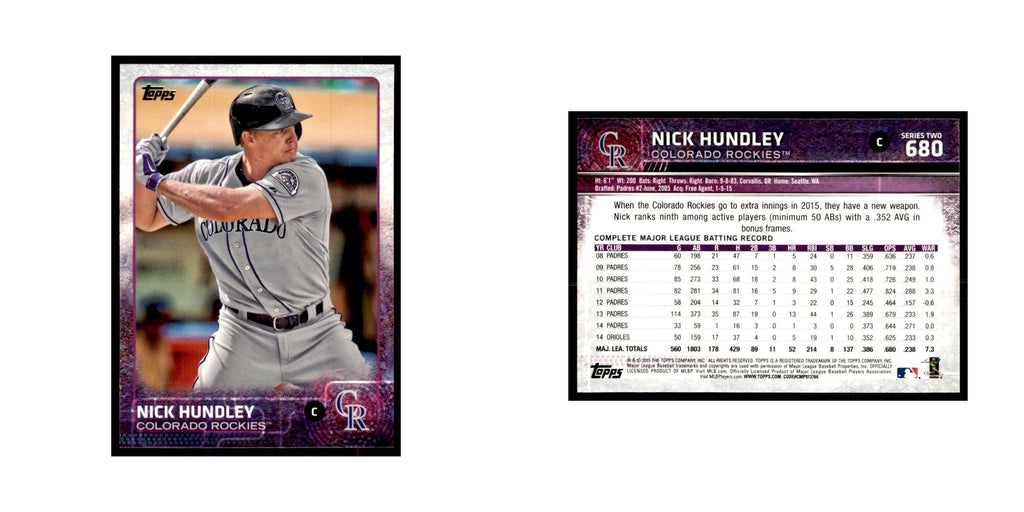 Nick Hundley 2015 Topps #680 Baseball Cards Baseball Card NM