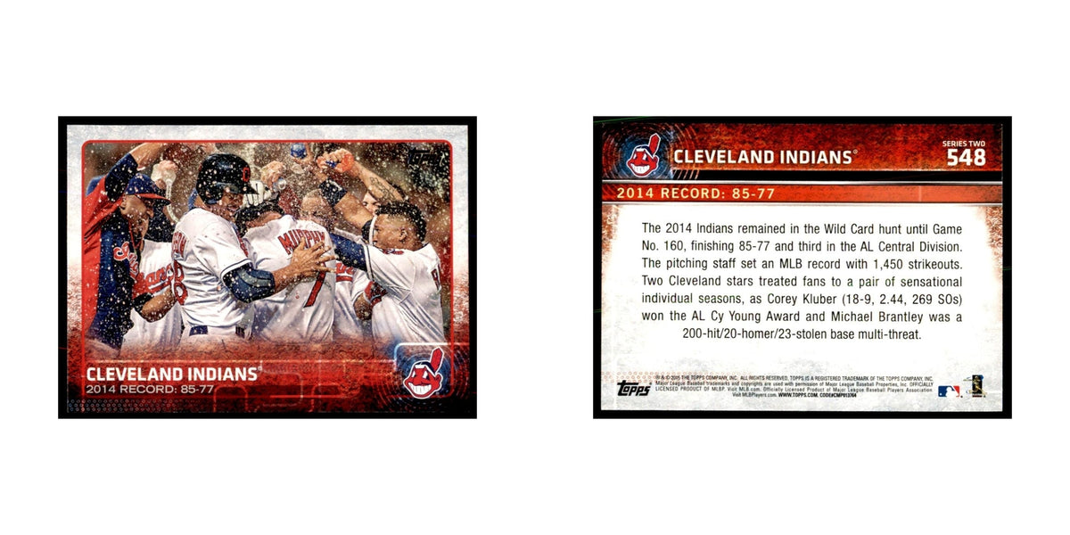 Cleveland Indians 2015 Topps #548 Baseball Cards Baseball Card NM