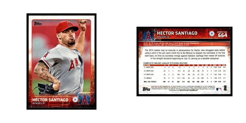 Hector Santiago 2015 Topps #664 Baseball Cards Baseball Card NM