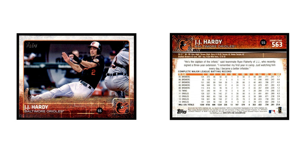 J.J. Hardy 2015 Topps #563 Baseball Cards Baseball Card NM