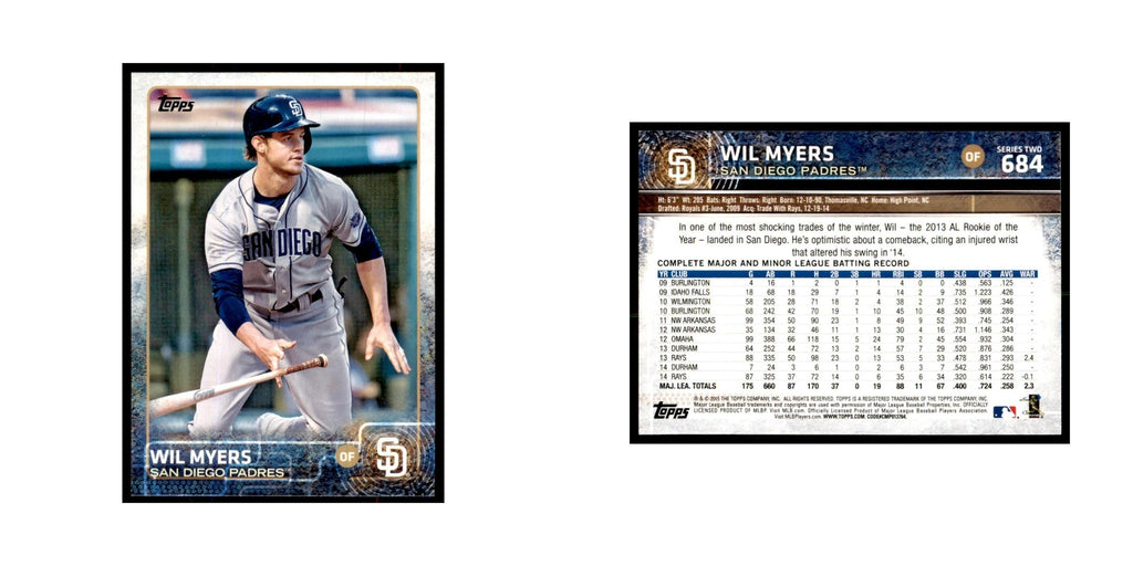 Wil Myers 2015 Topps #684 Baseball Cards Baseball Card NM