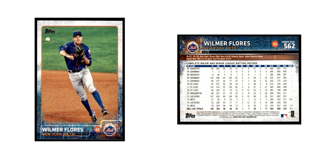 Wilmer Flores 2015 Topps #562 Baseball Cards Baseball Card NM