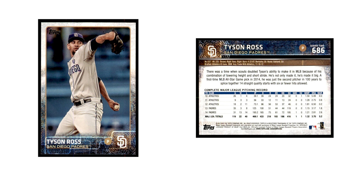Tyson Ross 2015 Topps #686 Baseball Cards Baseball Card NM