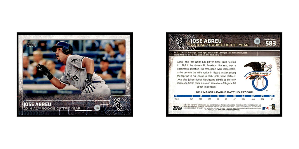 Jose Abreu 2015 Topps #583 Baseball Cards Baseball Card NM