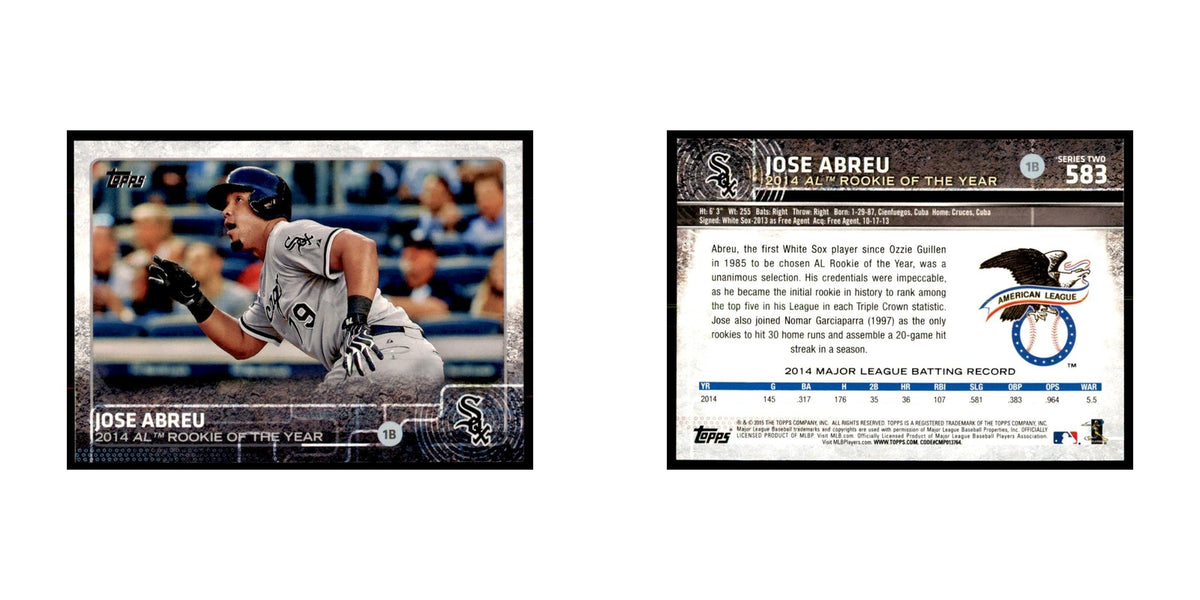 Jose Abreu 2015 Topps #583 Baseball Cards Baseball Card NM