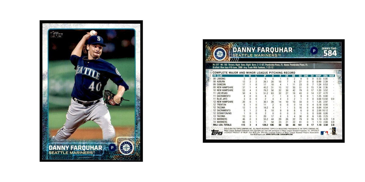 Danny Farquhar 2015 Topps #584 Baseball Cards Baseball Card NM