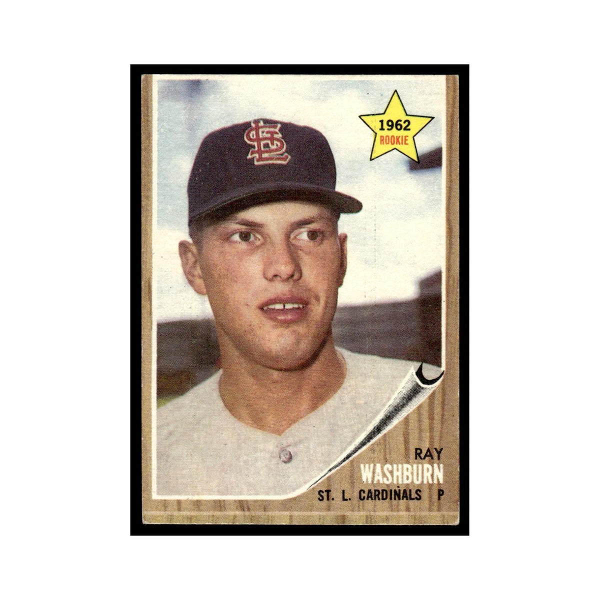 Ray Washburn Rookie 1962 Topps #19 St. Louis Cardinals Baseball Card VG