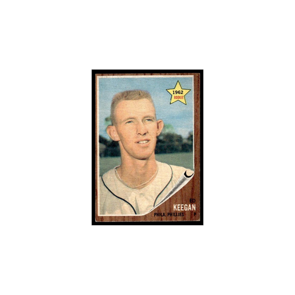 Ed Keegan Rookie 1962 Topps #249 Philadelphia Phillies Baseball Card VG