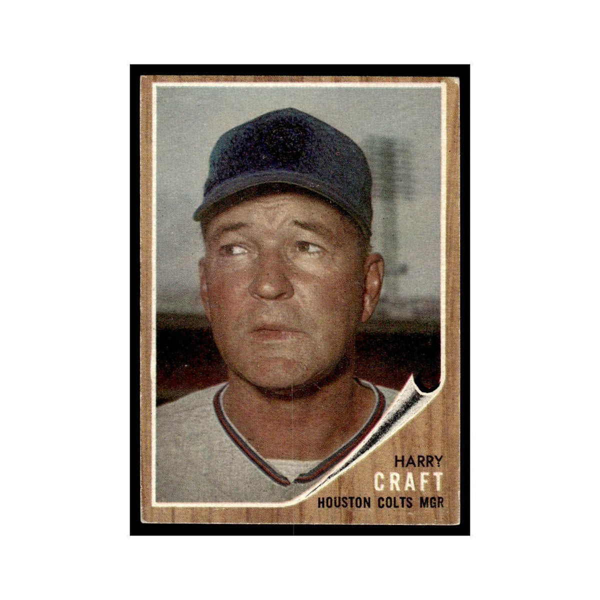 Harry Craft 1962 Topps (Damaged) #12 Houston Colt .45s Baseball Card Poor