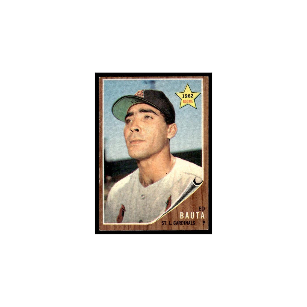 Ed Bauta Rookie 1962 Topps #344 St. Louis Cardinals Baseball Card VG