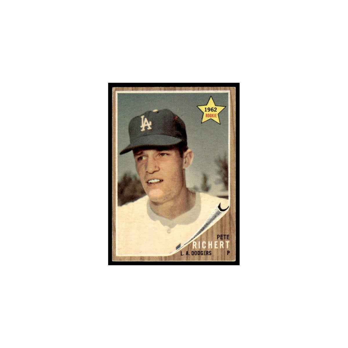 Pete Richert Rookie 1962 Topps #131 Los Angeles Dodgers Baseball Card VG