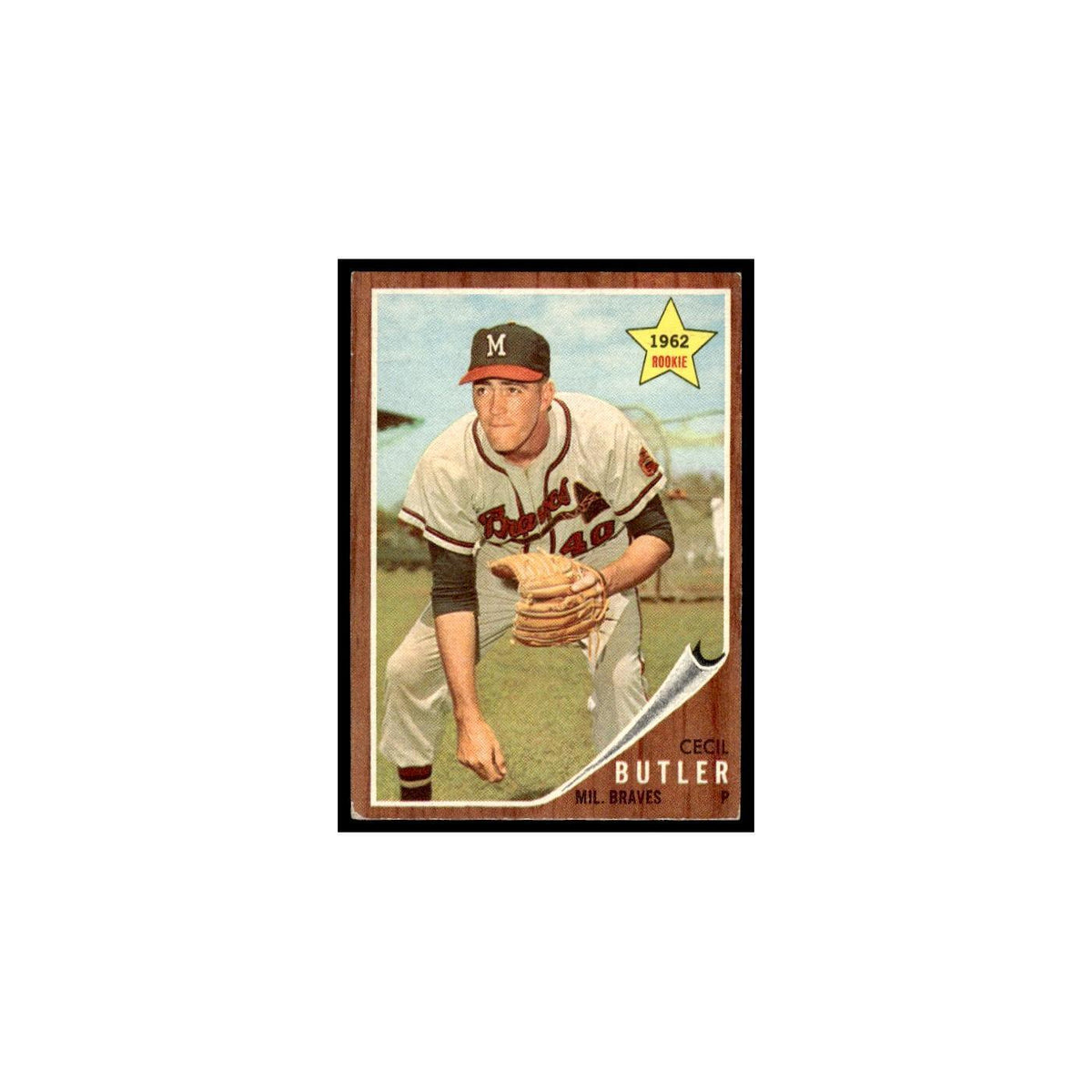 Cecil Butler Rookie 1962 Topps #239 Milwaukee Braves Baseball Card VG