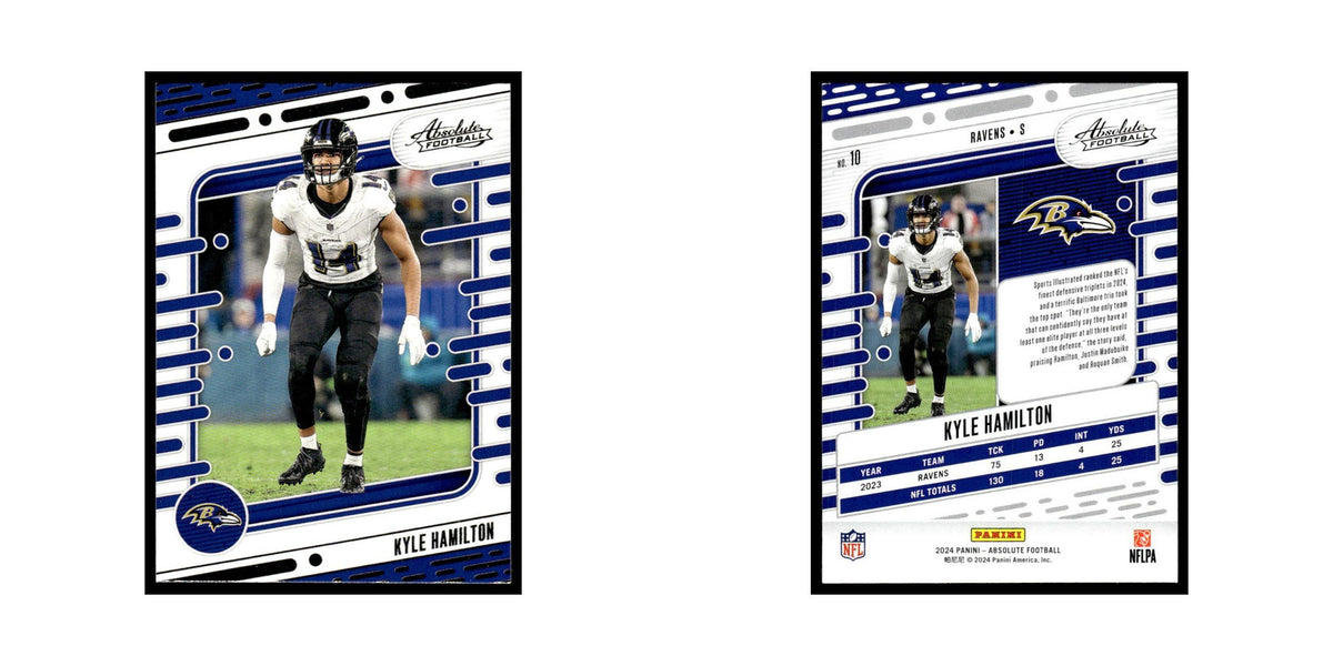 Kyle Hamilton 2024 Panini Absolute #10 Baltimore Ravens Football Card NM