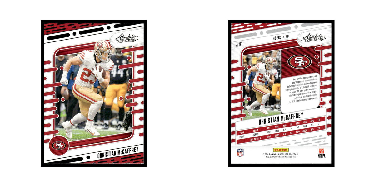 Christian McCaffrey 2024 Panini Absolute #91 San Francisco 49ers NM
