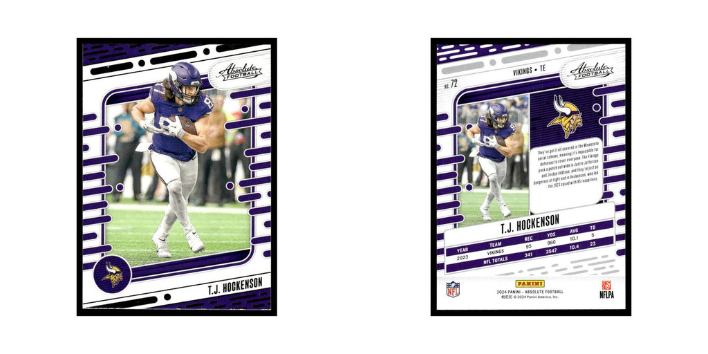 T.J. Hockenson 2024 Panini Absolute #72 Minnesota Vikings Football Card NM