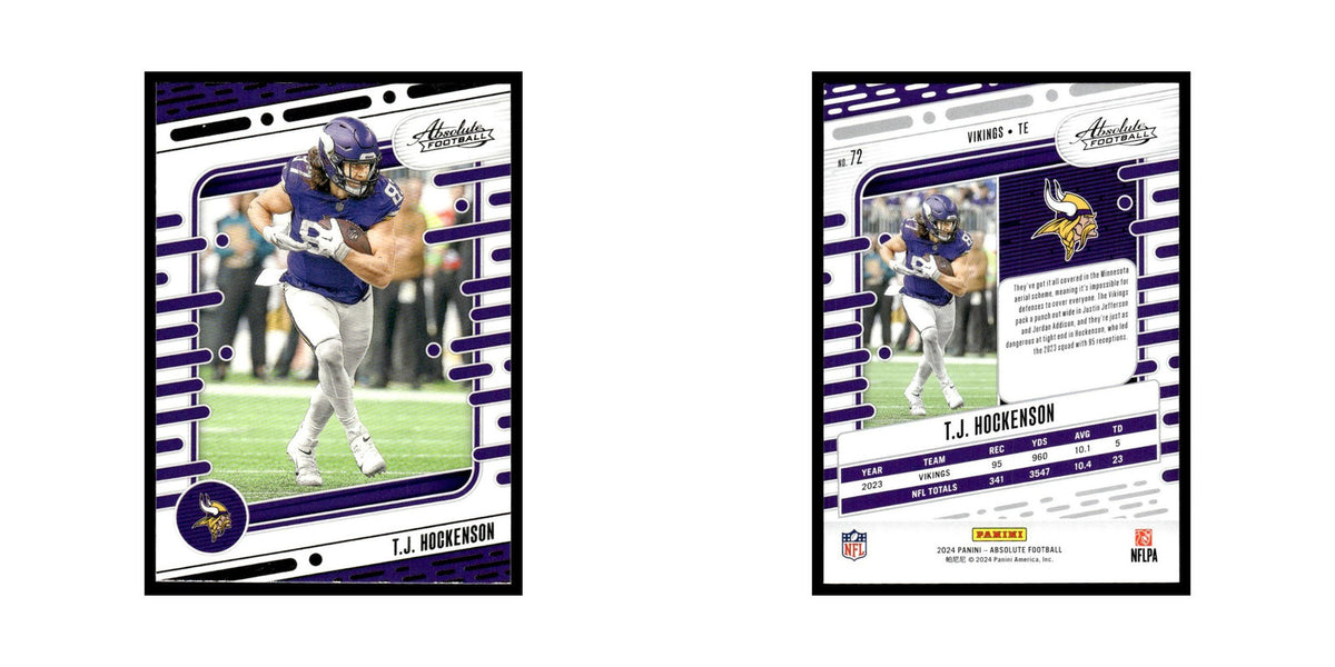 T.J. Hockenson 2024 Panini Absolute #72 Minnesota Vikings Football Card NM