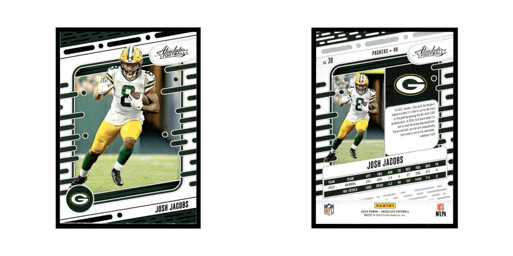 Josh Jacobs 2024 Panini Absolute #38 Green Bay Packers Football Card NM