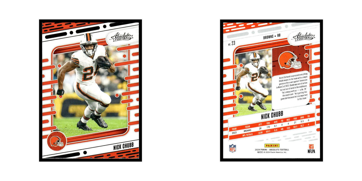 Nick Chubb 2024 Panini Absolute #23 Cleveland Browns Football Card NM