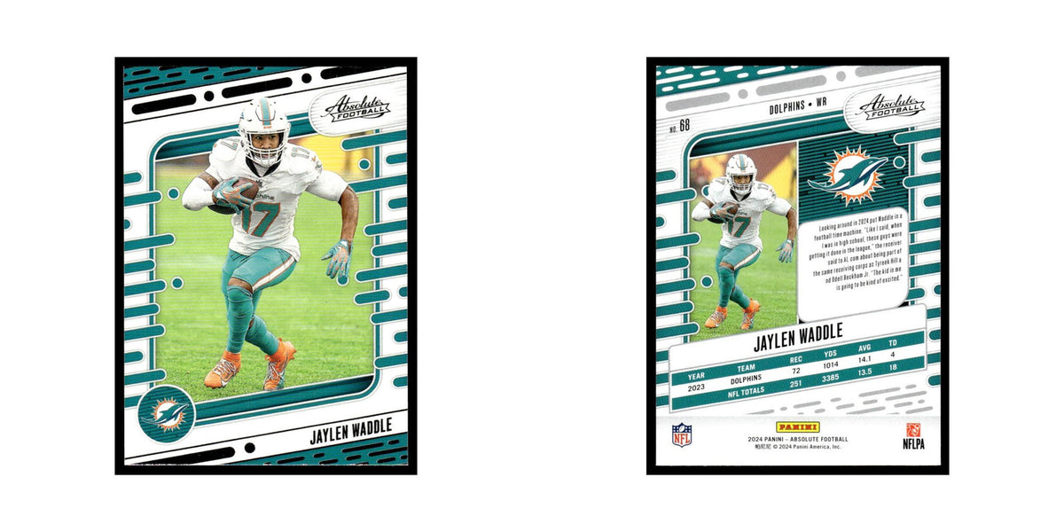 Jaylen Waddle 2024 Panini Absolute #68 Miami Dolphins Football Card NM