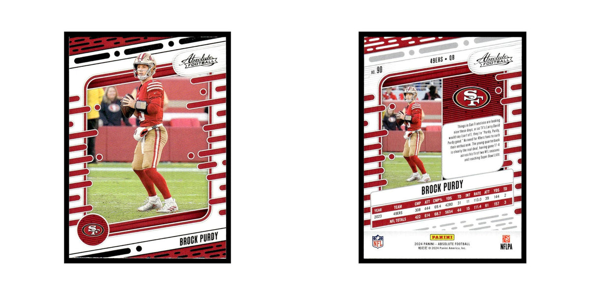 Brock Purdy 2024 Panini Absolute #90 San Francisco 49ers Football Card NM