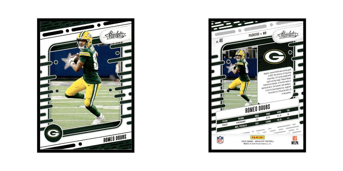 Romeo Doubs 2024 Panini Absolute #40 Green Bay Packers Football Card NM