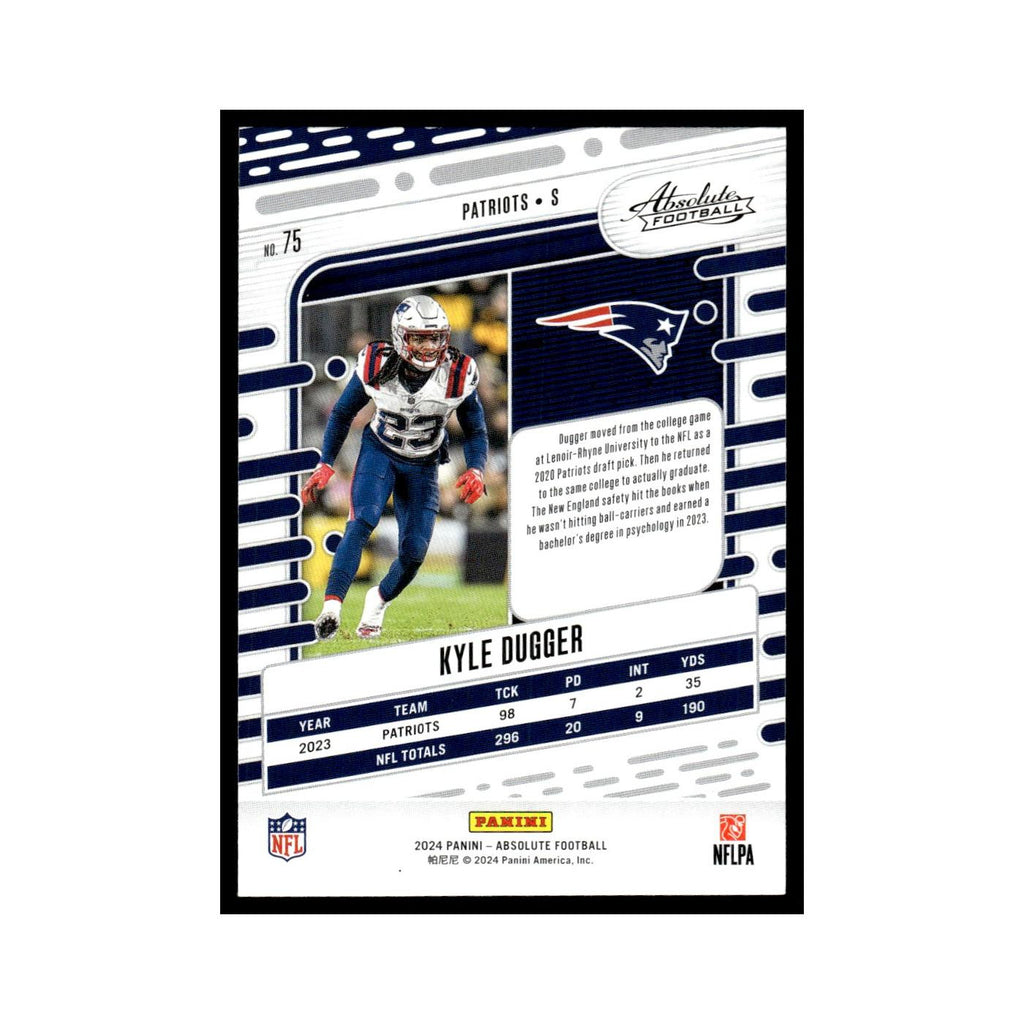 Kyle Dugger 2024 Panini Absolute #75 New England Patriots Football Card NM