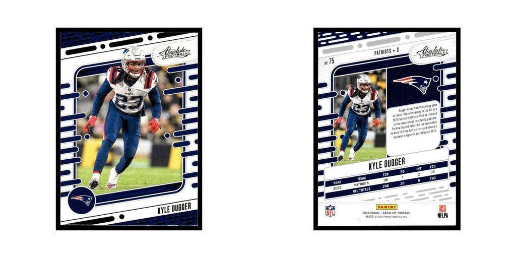 Kyle Dugger 2024 Panini Absolute #75 New England Patriots Football Card NM