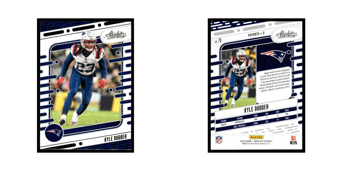Kyle Dugger 2024 Panini Absolute #75 New England Patriots Football Card NM