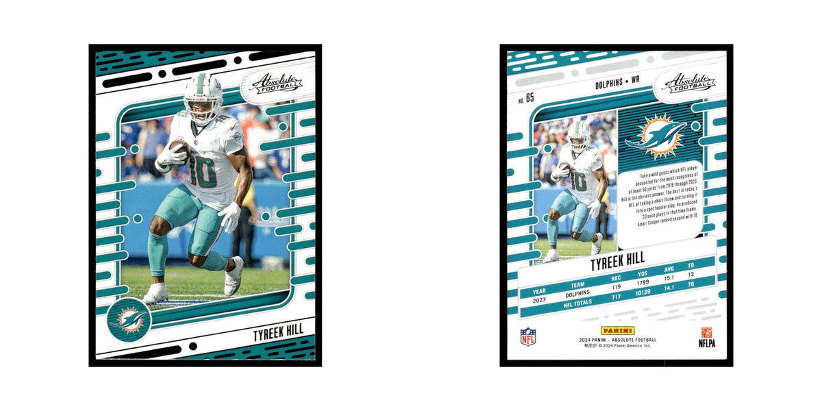 Tyreek Hill 2024 Panini Absolute #65 Miami Dolphins Football Card NM
