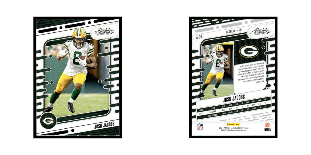 Josh Jacobs 2024 Panini Absolute #38 Green Bay Packers Football Card NM