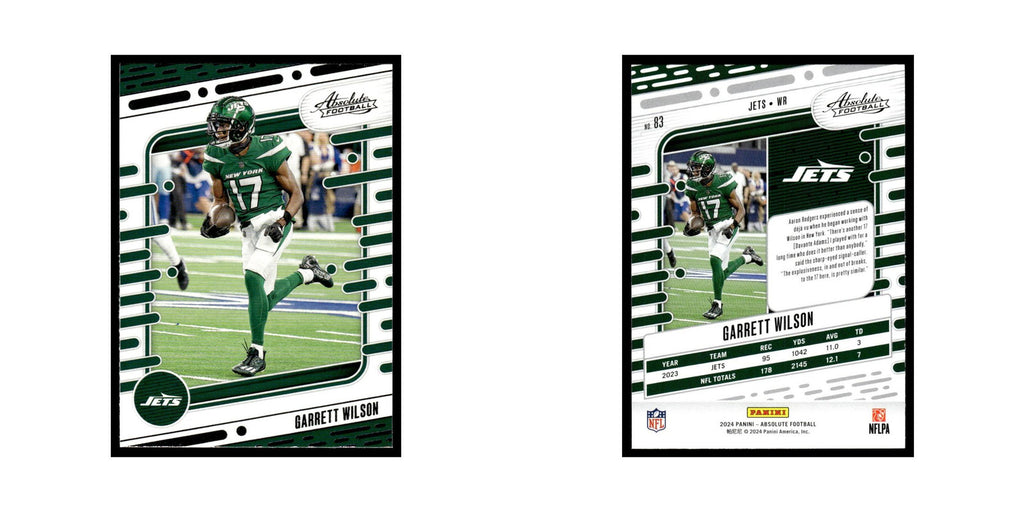 Garrett Wilson 2024 Panini Absolute #83 New York Jets Football Card NM