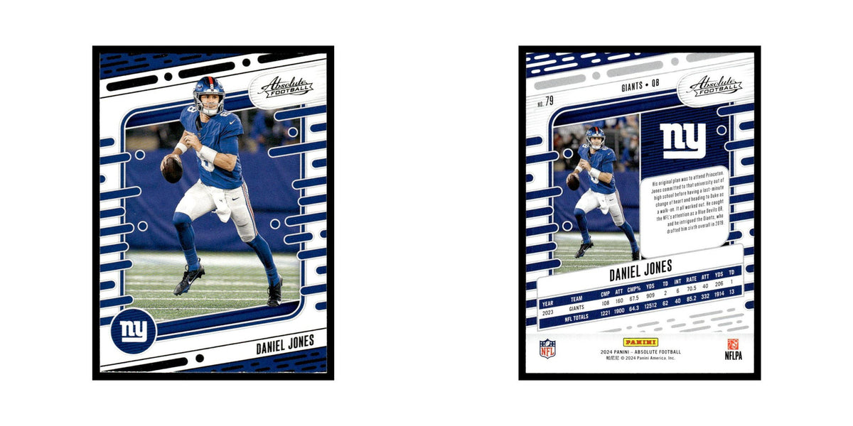 Daniel Jones 2024 Panini Absolute #79 New York Giants Football Card NM