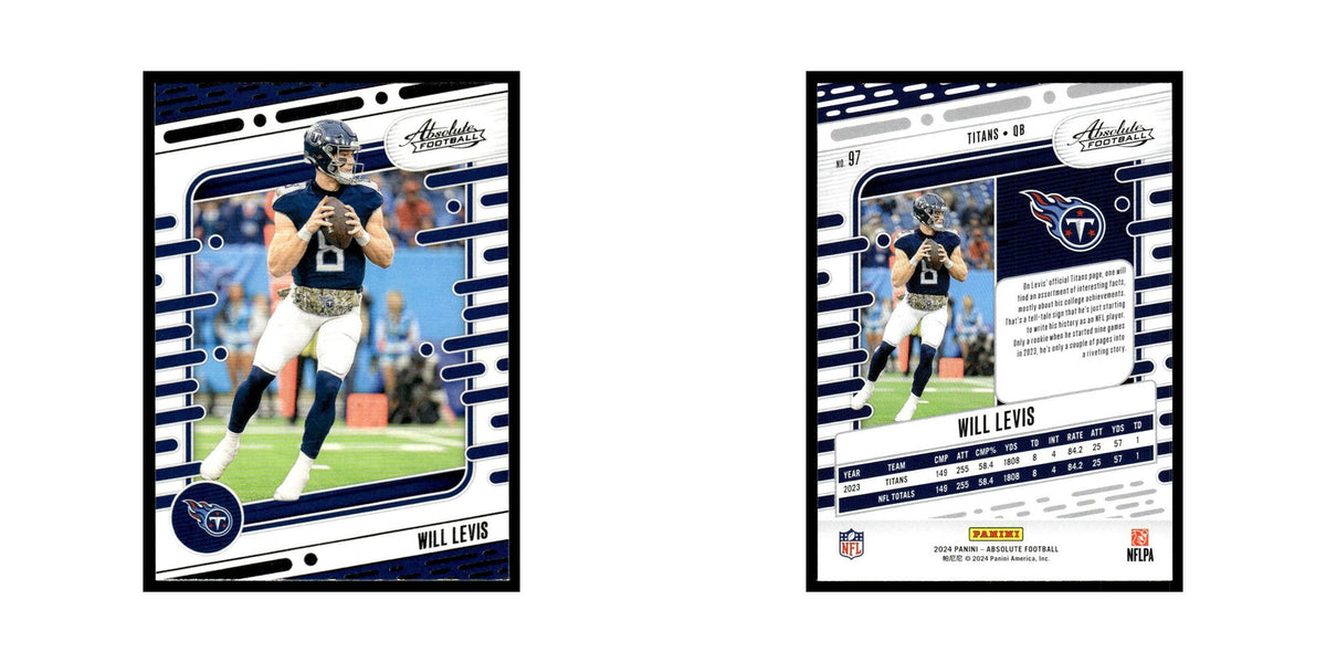 Will Levis 2024 Panini Absolute #97 Tennessee Titans Football Card NM