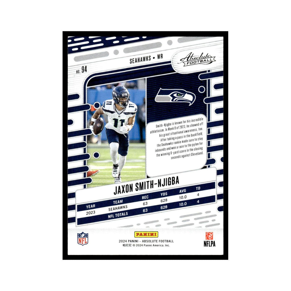 Jaxon Smith-Njigba 2024 Panini Absolute #94 Seattle Seahawks Football Card NM