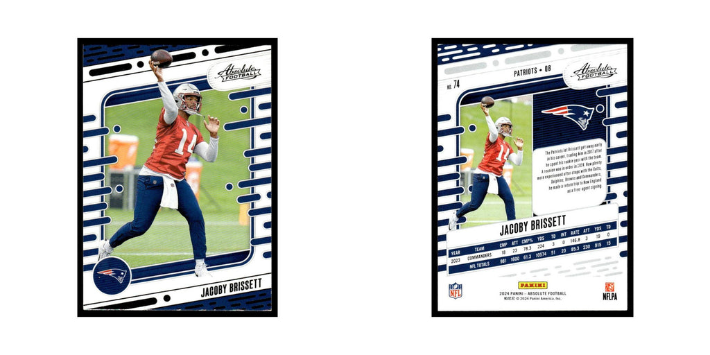 Jacoby Brissett 2024 Panini Absolute #74 New England Patriots Football Card NM